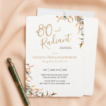 Homenagem ao Aniversário de 80 Anos com Aquarela A