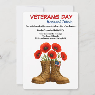 Convite Homenagem aos Heróis Tributo ao Dia dos Veterano