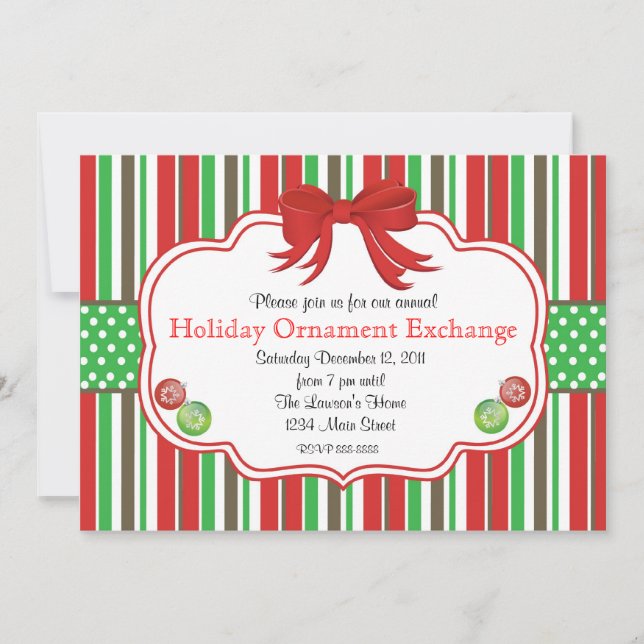 Convite Homens de Pão de Gengibre de Troca de Feriados (Frente)