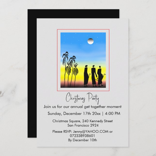 Convite Homens inteligentes, brancos, azuis (Frente/Verso)