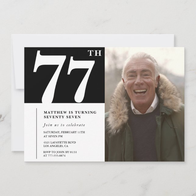 Convite Homens negros e brancos 77 anos (Frente)