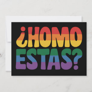 Convite Homo Está Funny Espanhol Gay Ally LGBTQ