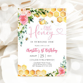 Convite Honey Bee 1st Birthday Invitation