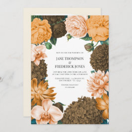 Convite Honey Rose, Apricot Fleur & Toffee Bloom Wedding