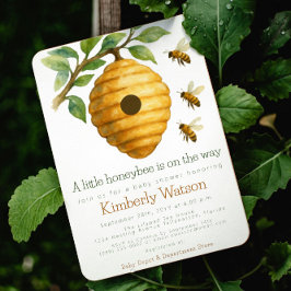 Convite Honeybee Hive Chá de fraldas