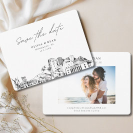 Convite Honolulu Wedding Modern Salvar Data