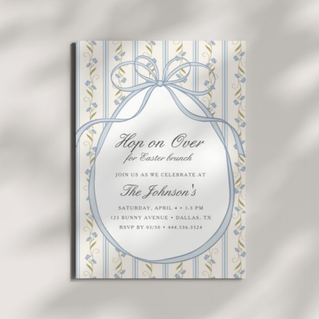 Convite Hop on Over Easter Brunch Egg Hunt Spring (Criador carregado)