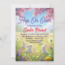 Hop on Over Easter Floral  Bunny Spring Brunch