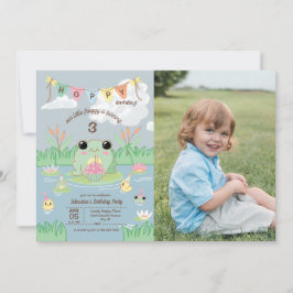 Convite Hoppy Birthday Kids Photo Party Invitation