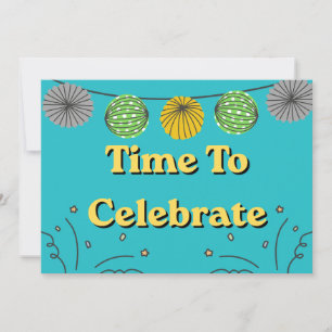 Convite Hora de celebrar qualquer ocasião