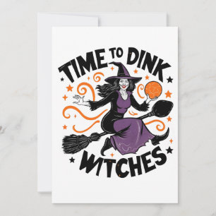 Convite Hora de Dink Witches Spookleball no Dia das Bruxas