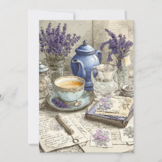 Convite Hora de lavanda | Calming Tea