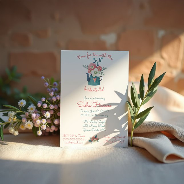 Convite Hora do Chá com a Noiva!  Chá (Criador carregado)
