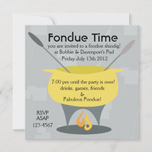 Convite Hora do Fondue!