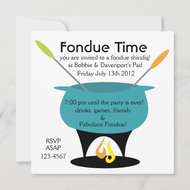 Convite Hora do Fondue! (Frente)