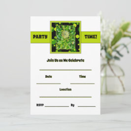 Convite Hora do Partido - Verde limão