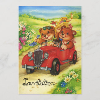 Convite Hora do piquenique para Teddy Bears!