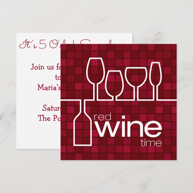 Convite Hora do Vinho (Frente/Verso)