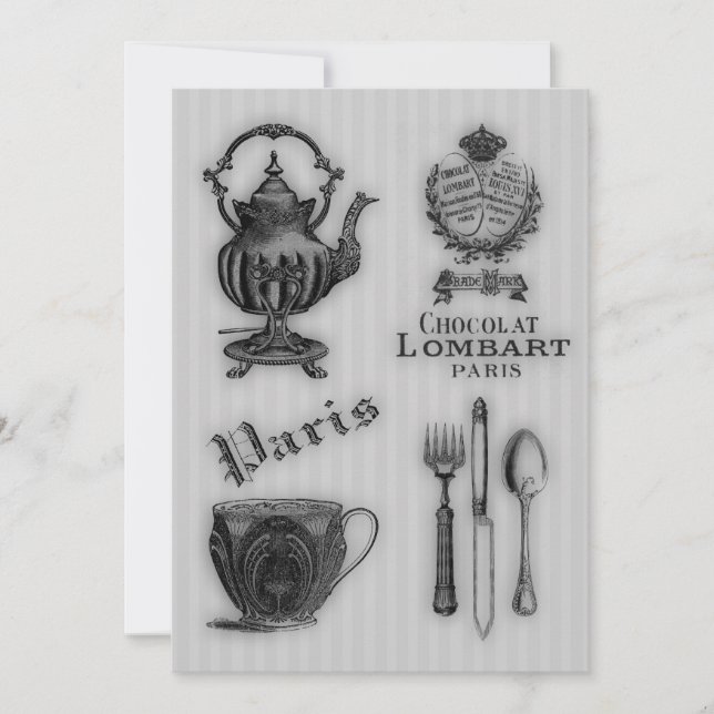 Convite Hora para o chá #5 (Frente)