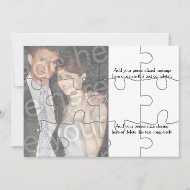 Convite Horizontal Personalizado com Foto MOCK Puz (Frente)