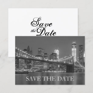 Convite Horizonte de Nova York Casamento no Brooklyn Salve