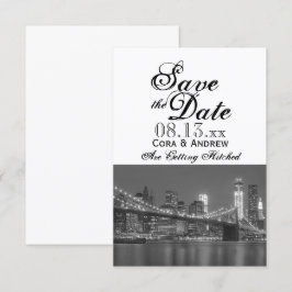 Convite Horizonte de Nova York Casamento no Brooklyn Salve