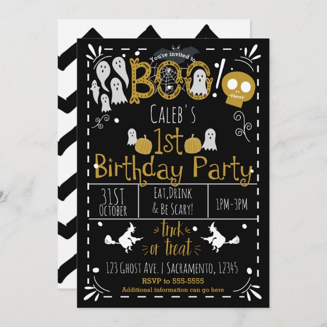 Convite Hormonal Moderna do Partido primeiro aniversario d (Frente/Verso)