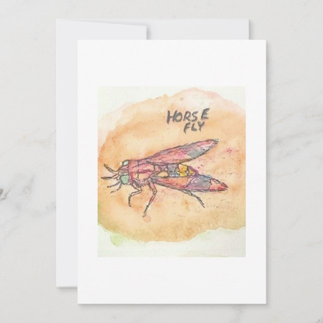 Convite Horse Fly Greeting Card (Frente)