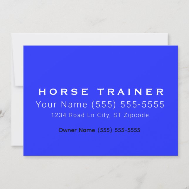 Convite Horse Royal Professional Business Card (Frente)