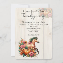 Convite Horse Thanksgiving Dinner Invitation