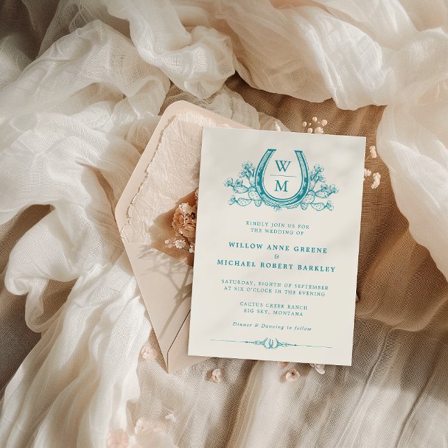 Convite Horsferes Cactus Western Country Boho Wedding Inv (Criador carregado)