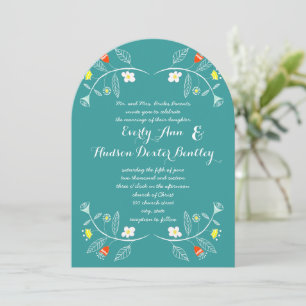 Convite Hortelã do quadro e casamento floral coral da