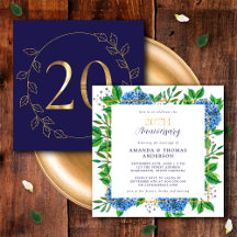 Hortênsia Dourada e Azul Aniversário de 20 Anos de