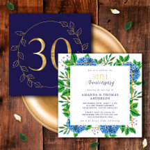 Hortênsia Dourada e Azul Aniversário de 30 Anos de