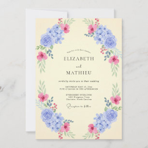 Convite Hortênsia Eucalipto Casamento Roxo Fúcsia