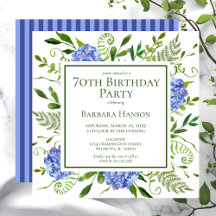 Hortênsias Azuis para 70º Aniversário