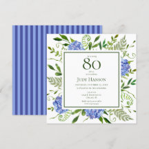 Hortênsias Azuis para o 80º Aniversário