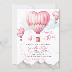 Convite Hot Air Balloon Love está no Chá de panela