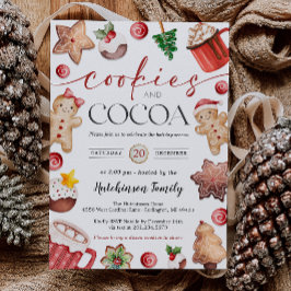 Convite Hot Cocoa Party Invitation - Cookies and Cocoa