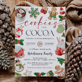 Convite Hot Cocoa Party Invitation - Cookies and Cocoa