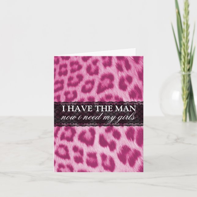 Convite Hot Pink Cheetah Print Bridesmaid Request Card (Frente)