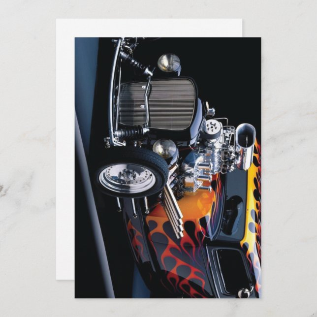 Convite Hot rod (Frente/Verso)