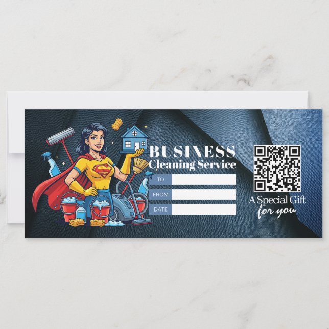 Convite House Cleaning Services Gift Certificate Voucher (Frente)