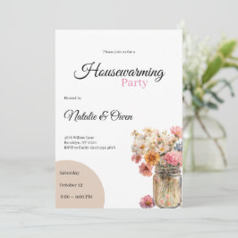 Convite Housewarming Invitation • Floral New Home Party