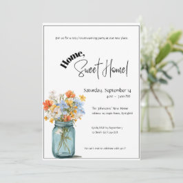 Convite Housewarming Invitation • Home Sweet Home Floral