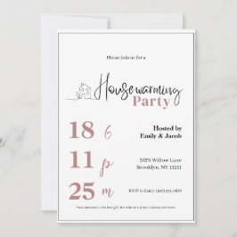 Convite Housewarming Invitation • Modern New Home Party In