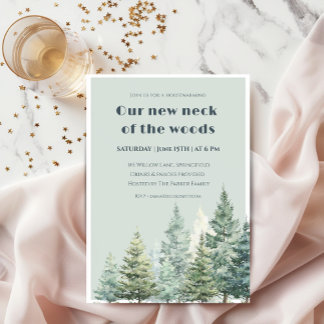 Convite Housewarming Invitation Our New Neck of the Woods