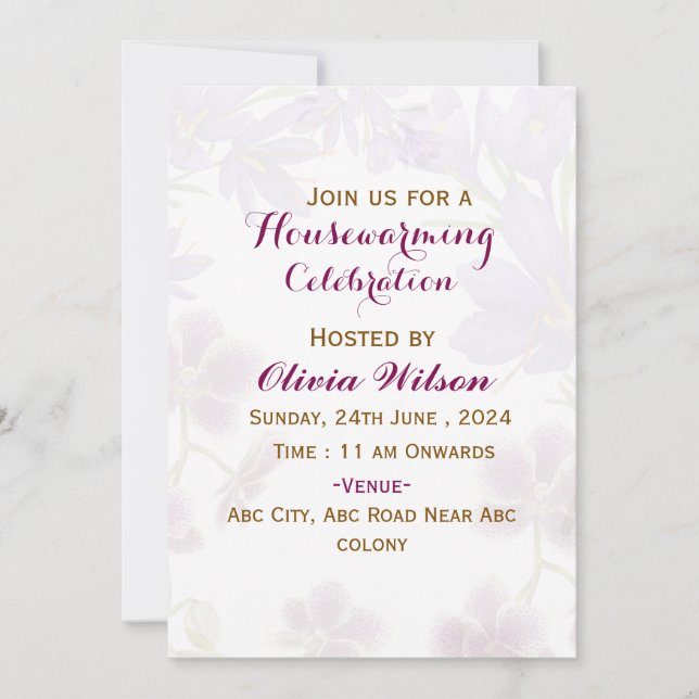 Convite Housewarming Invitations  (Frente)