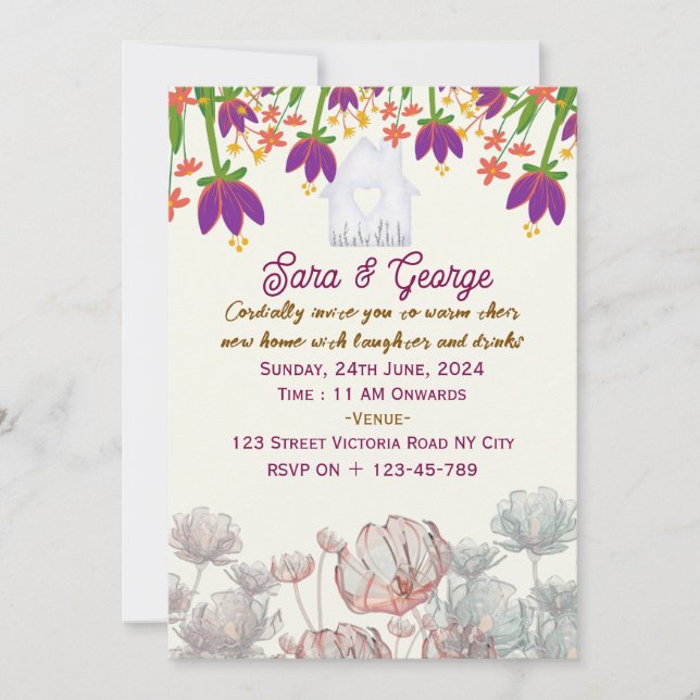 Convite Housewarming Party Invitations  (Frente)