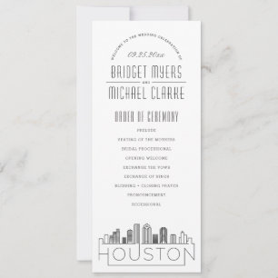 Convite Houston Programa de Casamento por Deco Moderno